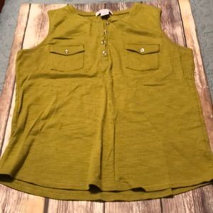 EUC Liz Claiborne sage green sleeveless top